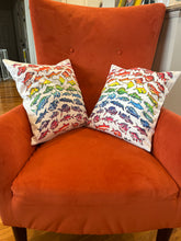Load image into Gallery viewer, Pollock Rainbow Fish Throw Pillow (Cover)