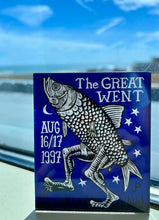 Load image into Gallery viewer, Walking Fish Large Blue Magnet