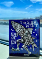 Walking Fish Large Blue Magnet